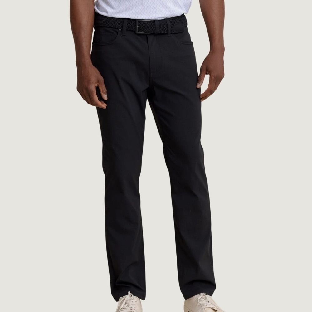 Southern Tide Jack Performance Pant Caviar Black 8125-2954 Mens 38x34 NEW